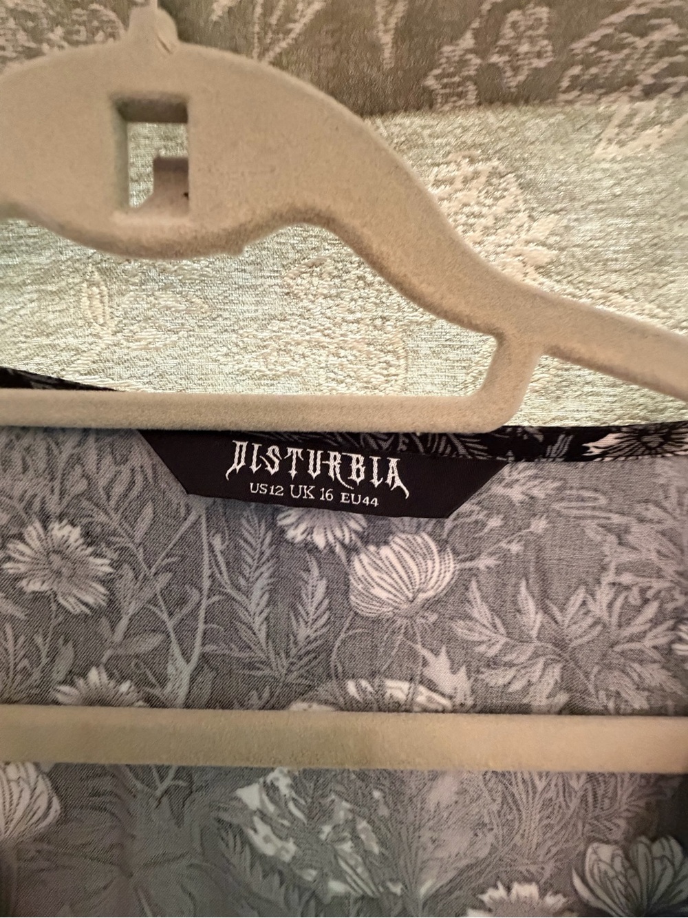 Disturbia Floral Black Lace-Overlay Button Front Dress - Picture 2 of 5